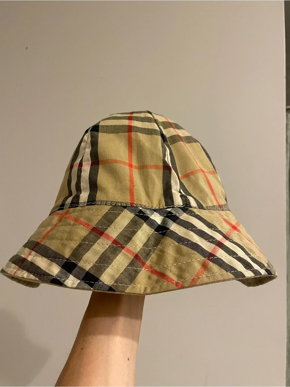 Vintage Burberrys Nova Check Reversible Bucket Hat
